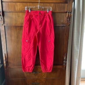 CAbi XS Red Cropped Pants